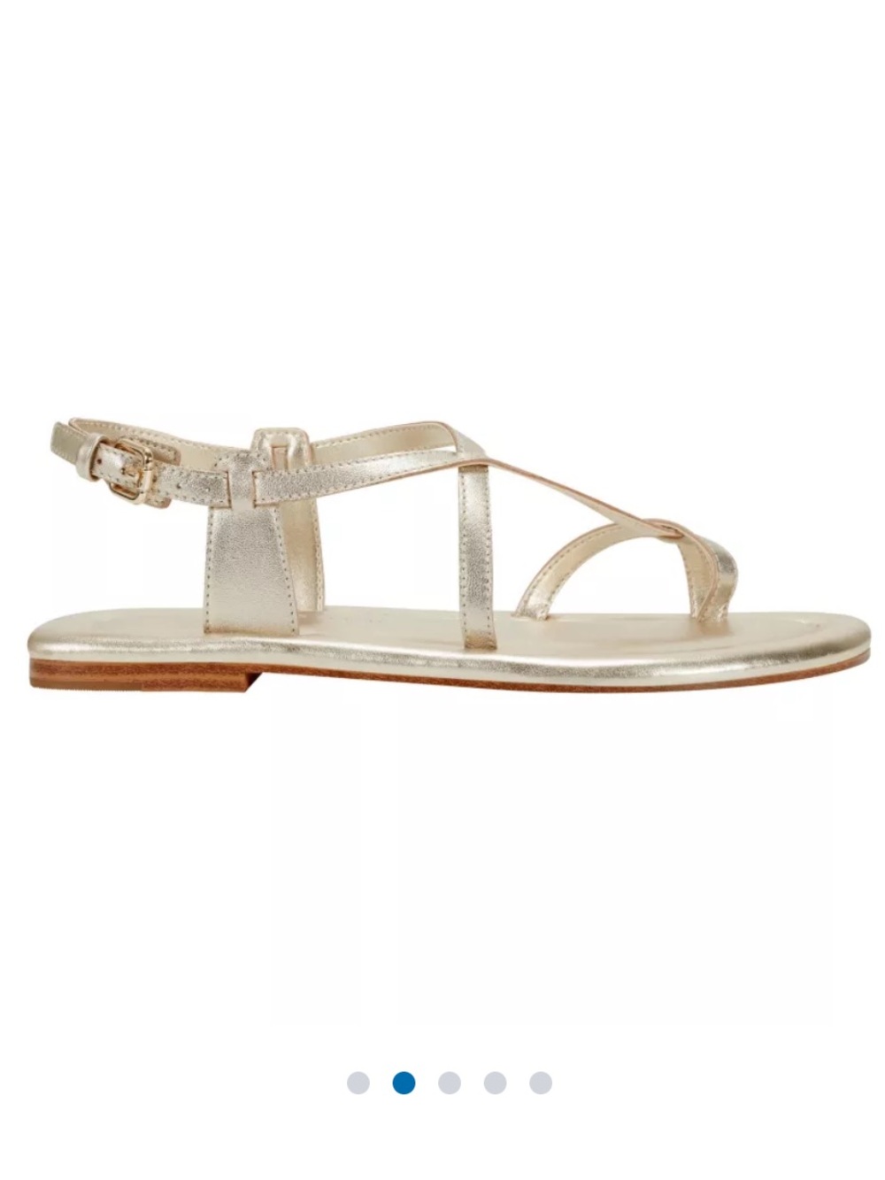 Marc Fisher LTD - Metallic Gold Strappy Flat Sandals - Women